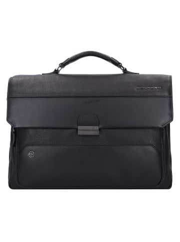 Piquadro Martin Aktentasche Leder 42 cm Laptopfach in black