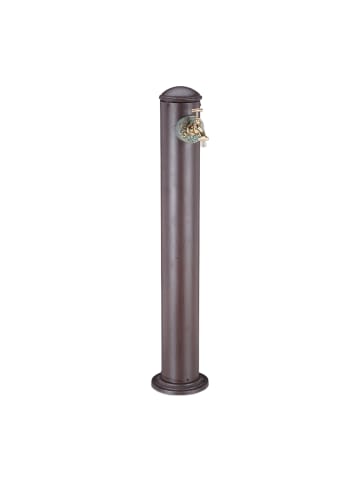relaxdays Wasserzapfsäule in Braun - (H)91 cm