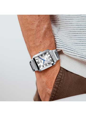 Festina Herrenuhr Rechteckig Stahl/Silberfarben