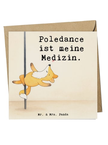 Mr. & Mrs. Panda Deluxe Karte Fuchs PoledanZeichen Design mit Spruch in Weiß