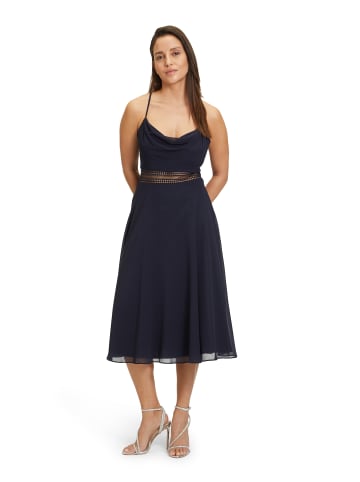 Vera Mont Kleid mit  Wasserfallausschnitt in Night Sky