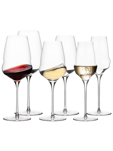 Stölzle 6er Set Wein- und Champagnergläser Cocoon in transparent
