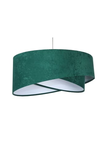 Licht-Erlebnisse Pendelleuchte Ø 50 x (T)102 cm in Weiß Flaschengrün
