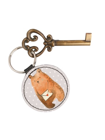 Mr. & Mrs. Panda Anhänger Bär Liebesbrief ohne Spruch in Grau Pastell