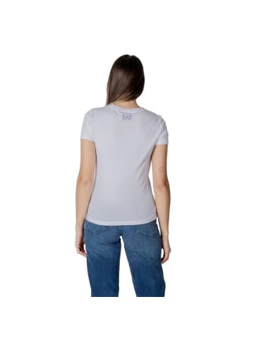 EA7 Emporio Armani Weiß Baumwolle T-Shirt