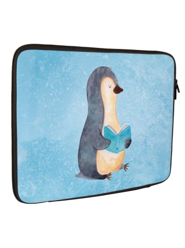 Mr. & Mrs. Panda Hülle Laptop Pinguin Buch ohne Spruch in Eisblau
