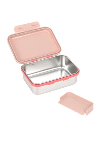 Lässig Lässig Brotdose Kinder - Edelstahl Lunchbox, Sunny Explorer Rosa