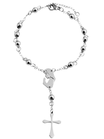 Adeliás Damen Armband aus Edelstahl 18 cm in silber