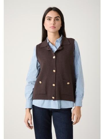 More & More dunkelbraue Strickweste in espresso brown