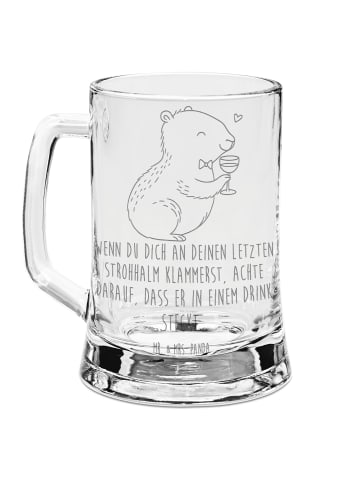 Mr. & Mrs. Panda Humpen Capybara Wein mit Spruch in Transparent