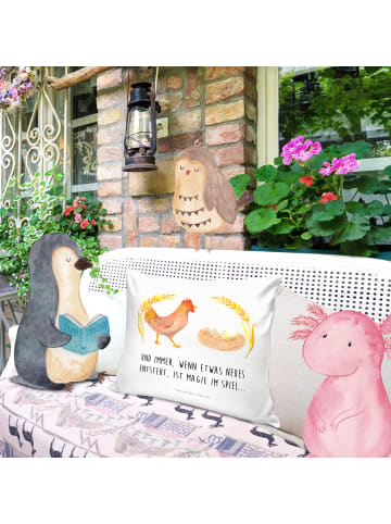 Mr. & Mrs. Panda Polsterkissen Huhn Stolz mit Spruch in Weiß