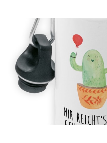 Mr. & Mrs. Panda Wasserflasche Kaktus Luftballon mit Spruch in Weiß
