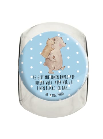 Mr. & Mrs. Panda Bonbonglas Papa Bär mit Spruch in Blau Pastell