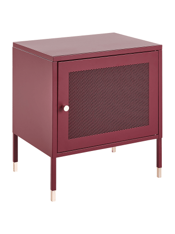 Beliani Nachttisch OSSETT in Rot - (W) 45 x (H) 51 x (L) 35 cm