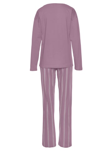 VIVANCE DREAMS Pyjama in mauve gestreift