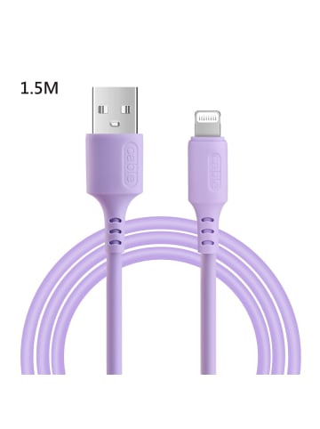 Platyne USB-Ladekabel auf Lightning / iPhone 1,50 Meter in Violett