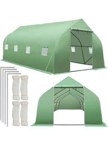 tectake Foliengewächshaus  600 x 300 x 205 cm, grün