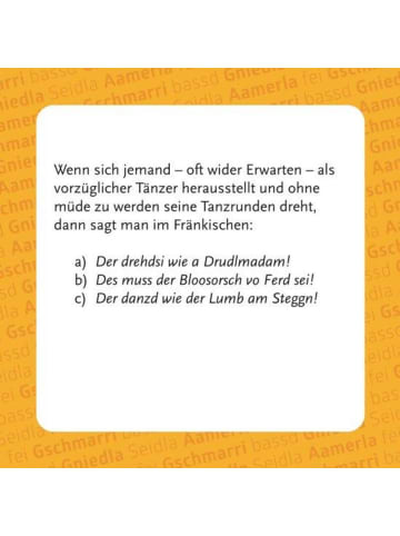 ars vivendi Gräschkurs Fränkisch - Das Quiz | 66 Fragen für den fränkischen Mundartexperten