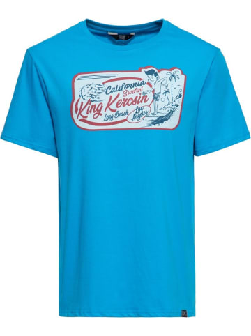 King Kerosin T-Shirt "Print T-Shirt California Surfin" in Blau