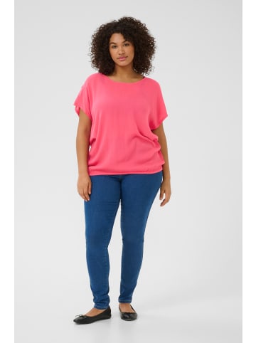 KAFFE curve Bluse kurzarm KCami Loose fit in Raspberry