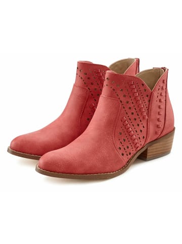 LASCANA Westernstiefelette in rot