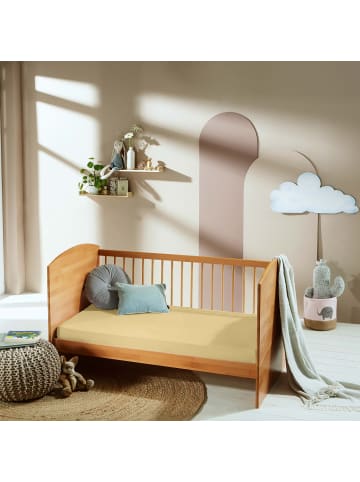 Erwin Müller Frottee Kinder-Spannbettlaken 2er-Pack Erding in hellgelb