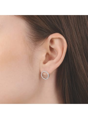 Tom Tailor Ohrstecker Silber 925, rhodiniert in silber