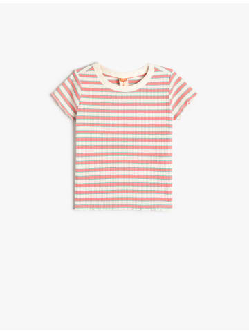 KOTON T-shirt in Rosa Gestreift