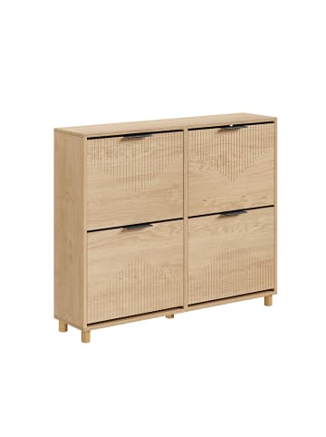 SoBuy Schuhschrank in Hell-Eiche - (W) 24 x (H) 83 x (L) 100 cm