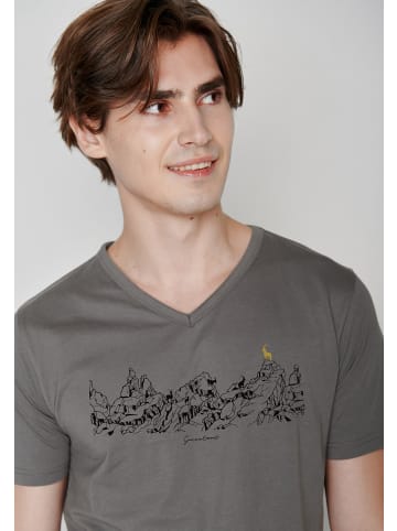 GreenBomb T-Shirt Nature Goats Family in Schattengrau