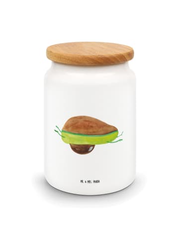 Mr. & Mrs. Panda Teedose Avocado Yoga ohne Spruch in Weiß