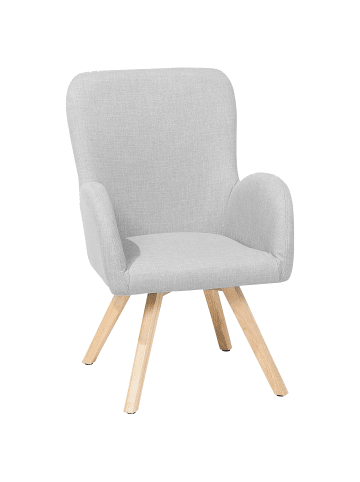 Beliani Sessel BJARN in Grau/Braun - (W) 60 x (H) 90 x (L) 55 cm