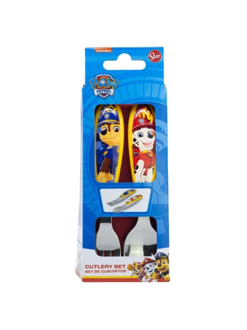 Paw Patrol Paw Patrol Kinderbesteck Set 2-teilig – Löffel & Gabel mit in Gelb