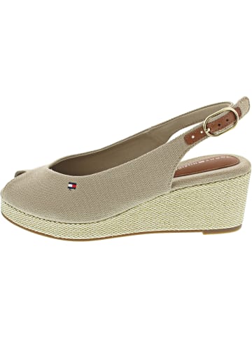 Tommy Hilfiger Flag Mid Wedge Espad Slin Sling Sandalette  Beige