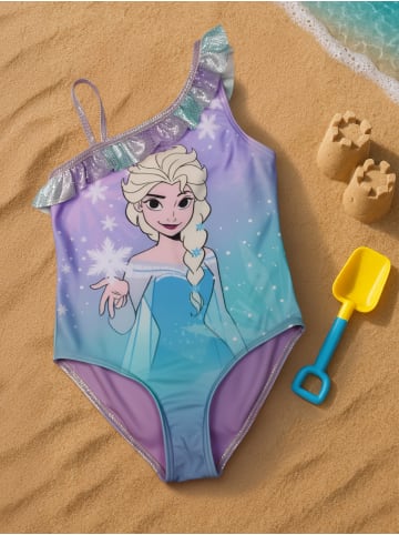 Disney Frozen Die Eiskönigin Badeanzug mit Glitzer & Rüschen Elsa Frozen Einteiler in lila