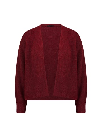 Zero  Cardigan offener Style in Dark Red Melange