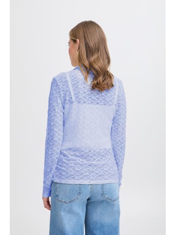 ICHI Langarm-Hemd IXLACEY Slim fit in Della Robbia Blue