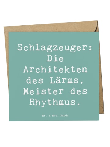Mr. & Mrs. Panda Deluxe Karte Spruch Schlagzeug Architekten mit ... in Meeresbrise