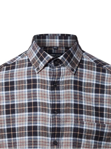 Andrew James Flanellhemd in anthrazit blau - 0003