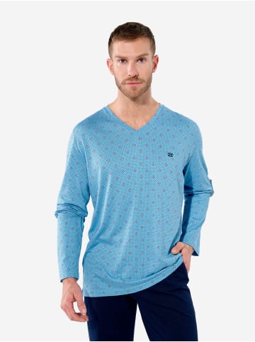 HOM Pyjama Walter Long Sleepwear in blue print