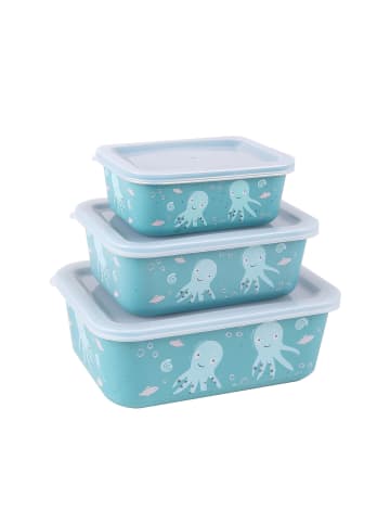 Stoneline Aufbewahrungsbox rPET 400/730/1.300 ml Set 3-teilig in Türkis