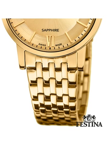 Festina Analog-Armbanduhr Festina Swiss Made gold klein (ca. 29mm)