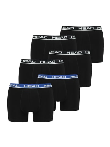 HEAD Boxershorts Head Basic Boxer 6P in Black/Black Blue