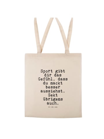 Mr. & Mrs. Panda Tote Bag Sport gibt dir das... mit Spruch in Creme
