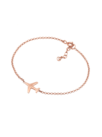 Elli Armband 925 Sterling Silber Flugzeug in Rosegold