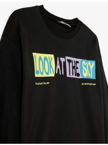 KOTON T-shirt in Schwarz