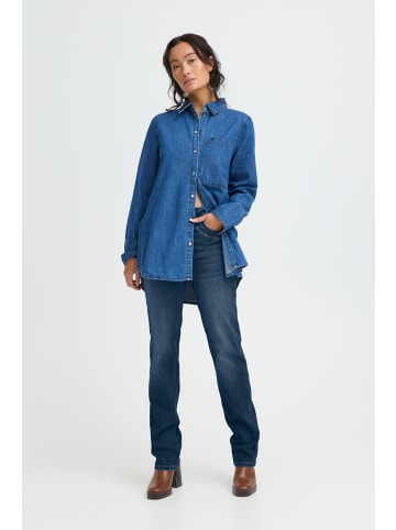 Pulz Jeans PZKAROLINA Straight fit in Medium Blue Denim