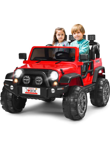 COSTWAY 12V Elektroauto Jeep 2 Sitzer in Rot