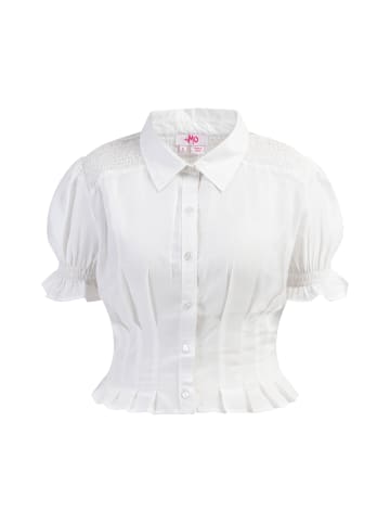 myMo Kurzarm Bluse in Weiss
