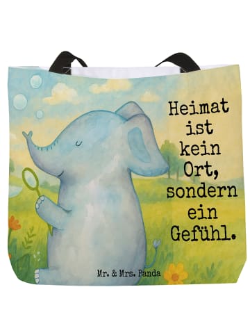 Mr. & Mrs. Panda Shopper Tasche Elefant Seifenblasen Design mit ... in Weiß